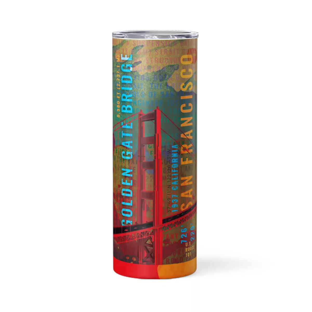 20oz-Skinny-Tumbler-Landmarks-Golden-Gate-Bridge-2 The Golden Gate Bridge - Landmark Series | 20oz Skinny Tumbler - Image 1