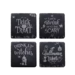 Halloween Funny Sayings | Slate Coaster Set