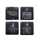 Halloween Witch Funny Sayings | Slate Coaster Set