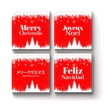 Christmas Languages | Square Tile Coasters