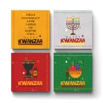 Kwanzaa Multi | Square Tile Coasters