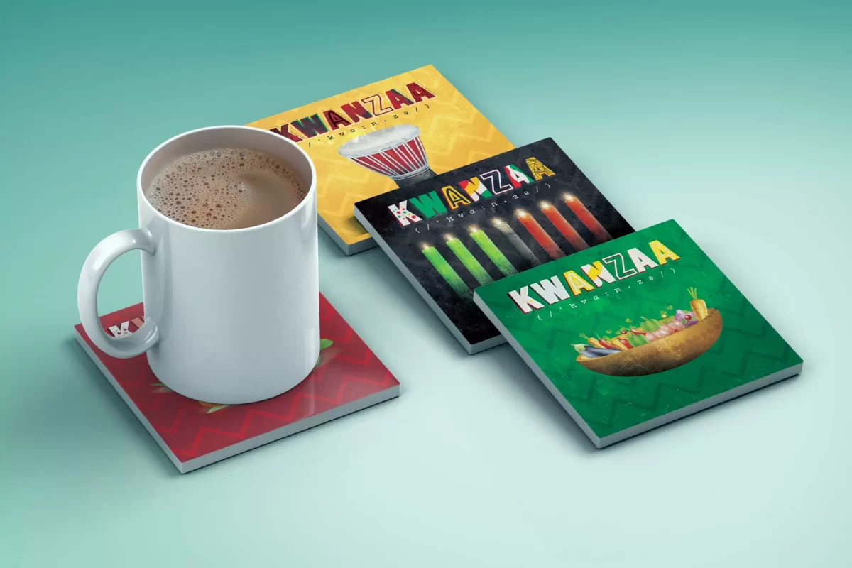Kwanzaa Celebration Series 1 | Ceramic Coaster Set - Image 5