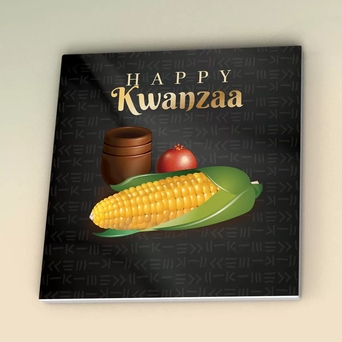 Kwanzaa Celebration Series - Gold | Ceramic Coaster Set - Image 2