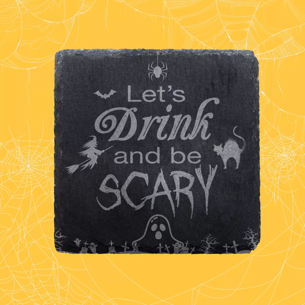 Halloween Funny Sayings | Slate Coaster Set - Image 3