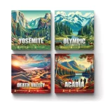National Parks Series v.1 | Square Tile Coasters