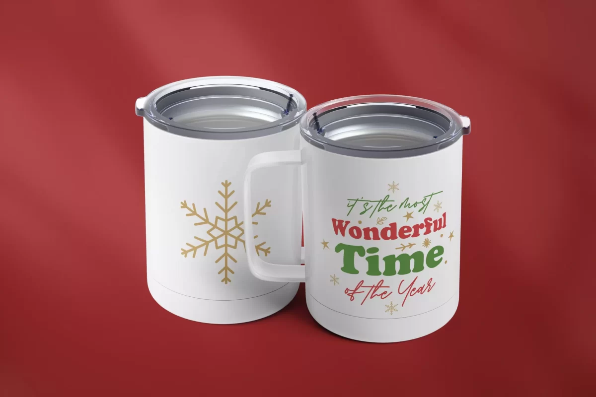 The Most Beautiful Time - Christmas Holidays | Insulated Travel Coffee Mug - Image 2