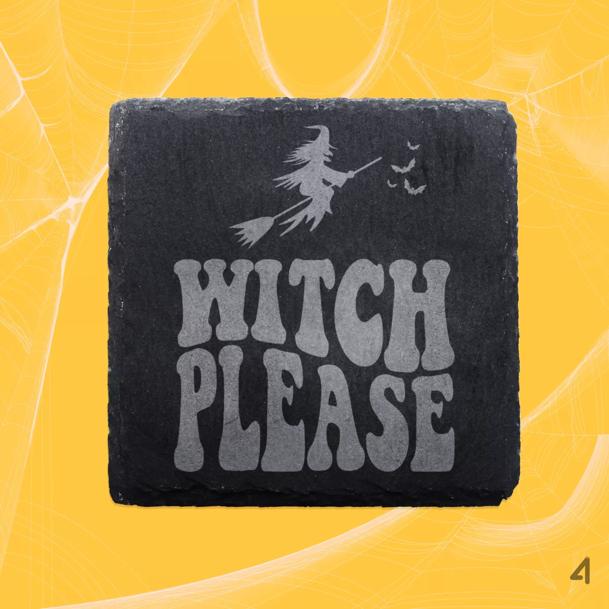 Halloween Witch Funny Sayings | Slate Coaster Set - Image 3