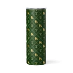 Dark Gold Patterns - Green | 20oz Skinny Tumbler