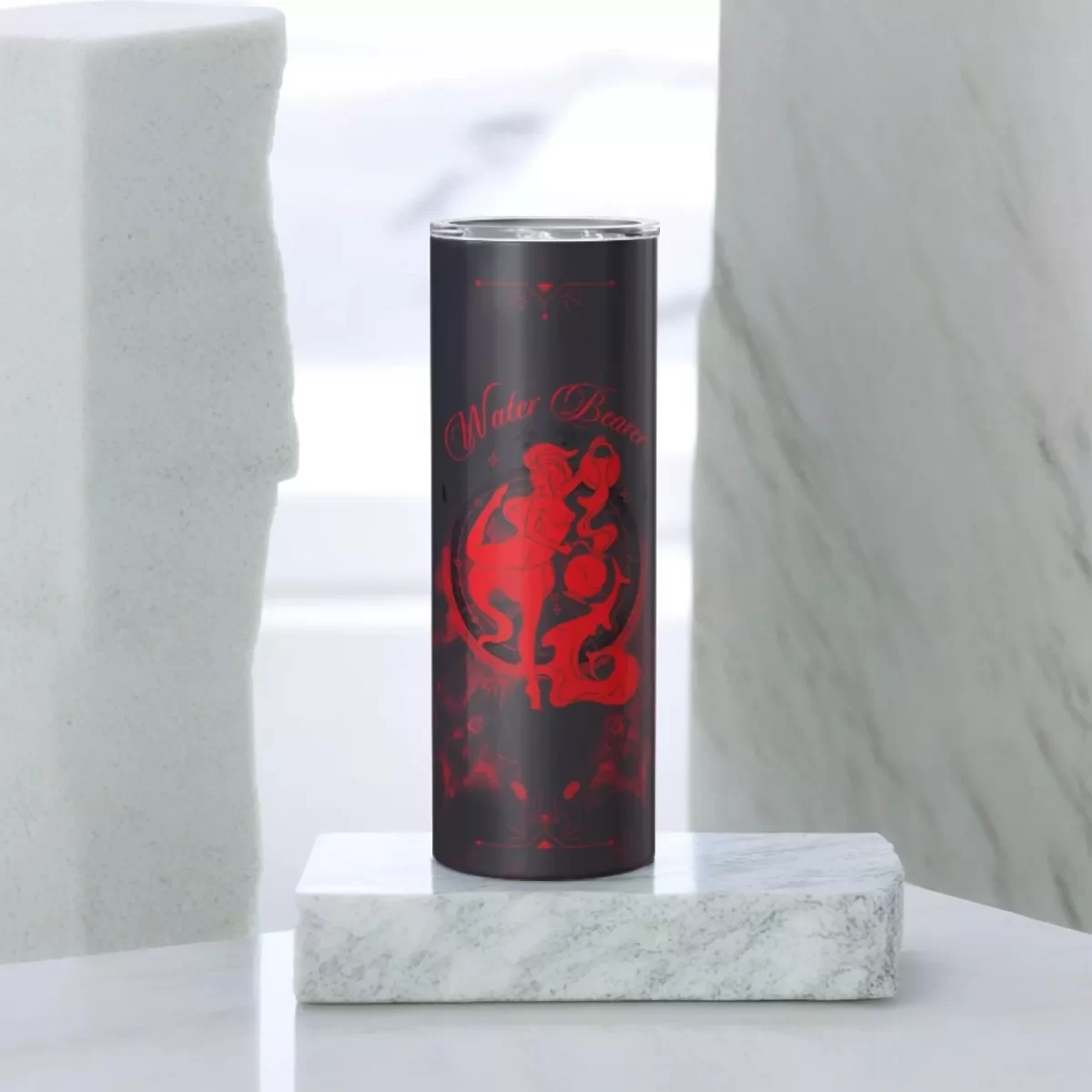 Zodiac Signs - Dark Red | 20oz Skinny Tumbler - Image 4
