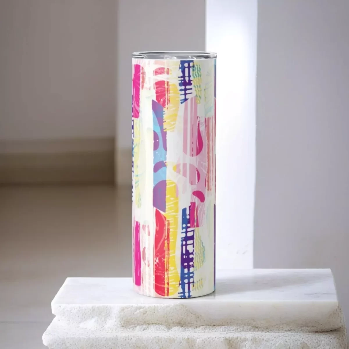 Abstract Wave - Multi | 20oz Skinny Tumbler - Image 4