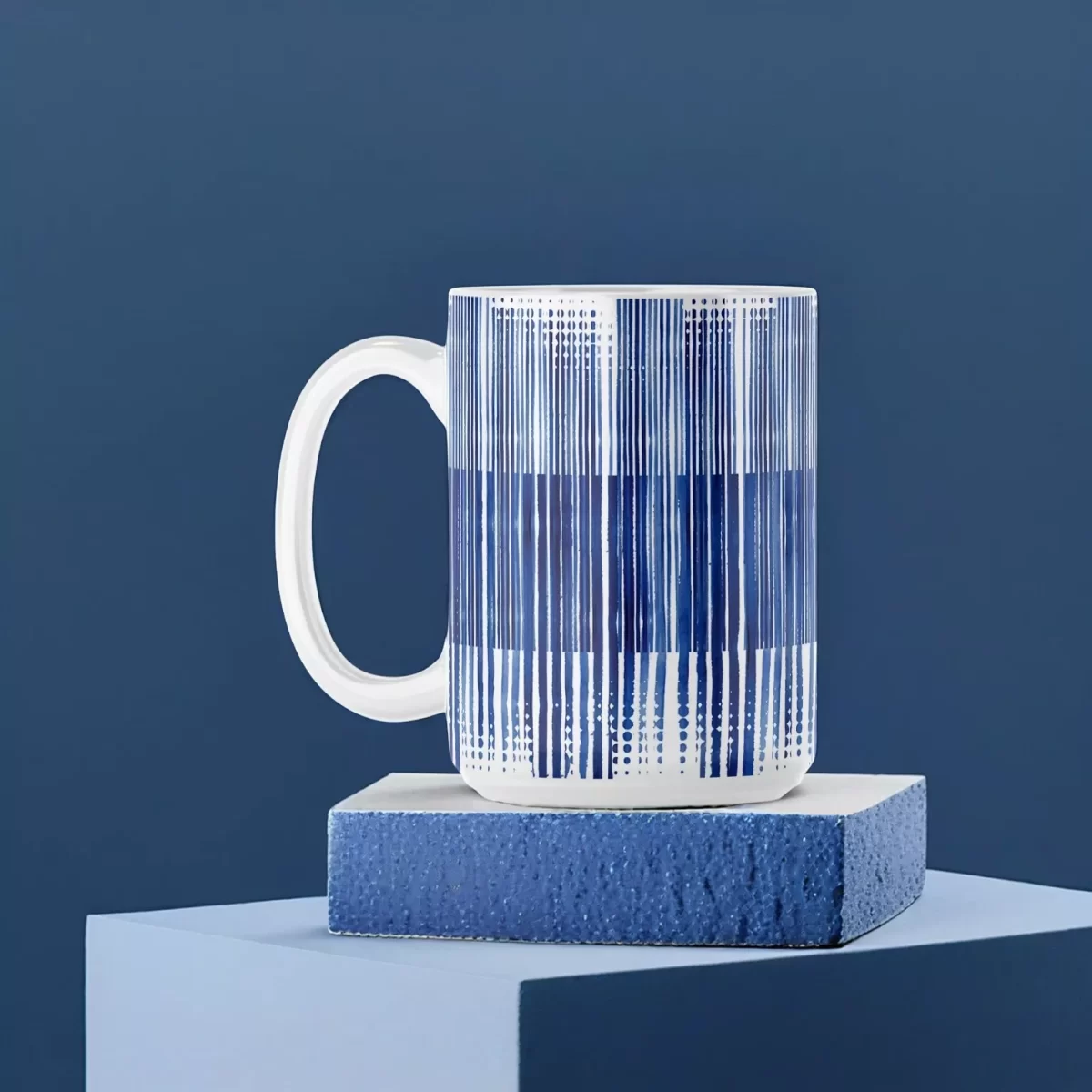 Halftone & Tie Dye | 15oz Ceramic Mug - Image 4
