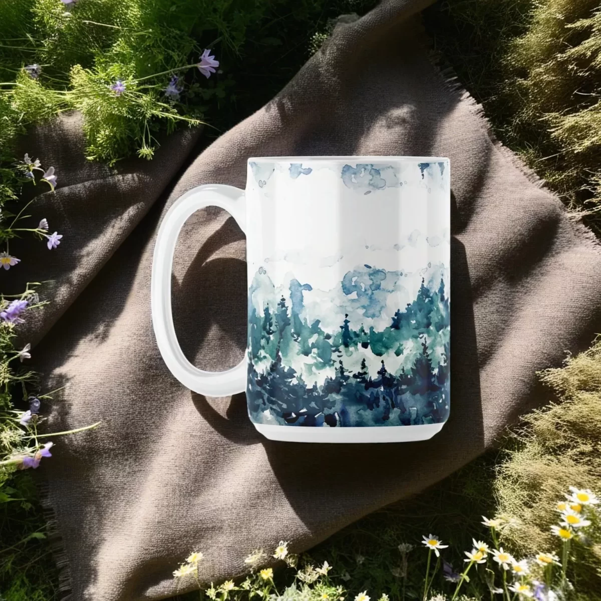 The Watercolor Forest | 15oz Ceramic Mug - Image 4
