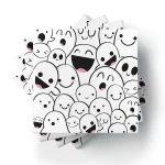Little Ghosts | Square Tile Coasters