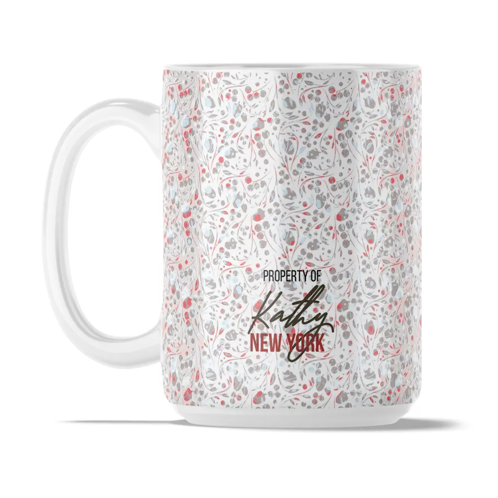 Lovely Floral Pattern (Custom)-15oz-Ceramic-Mug-No4mat Lovely Floral Pattern | 15oz Ceramic Mug - Image 1