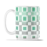 Plaid on White | 15oz Ceramic Mug