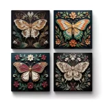 Beautiful Butterflies v.1 | Square Tile Coasters