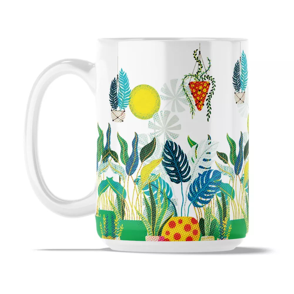 Garden Pots - A-15oz-Ceramic-Mug-No4mat Garden Pots | 15oz Ceramic Mug - Image 1