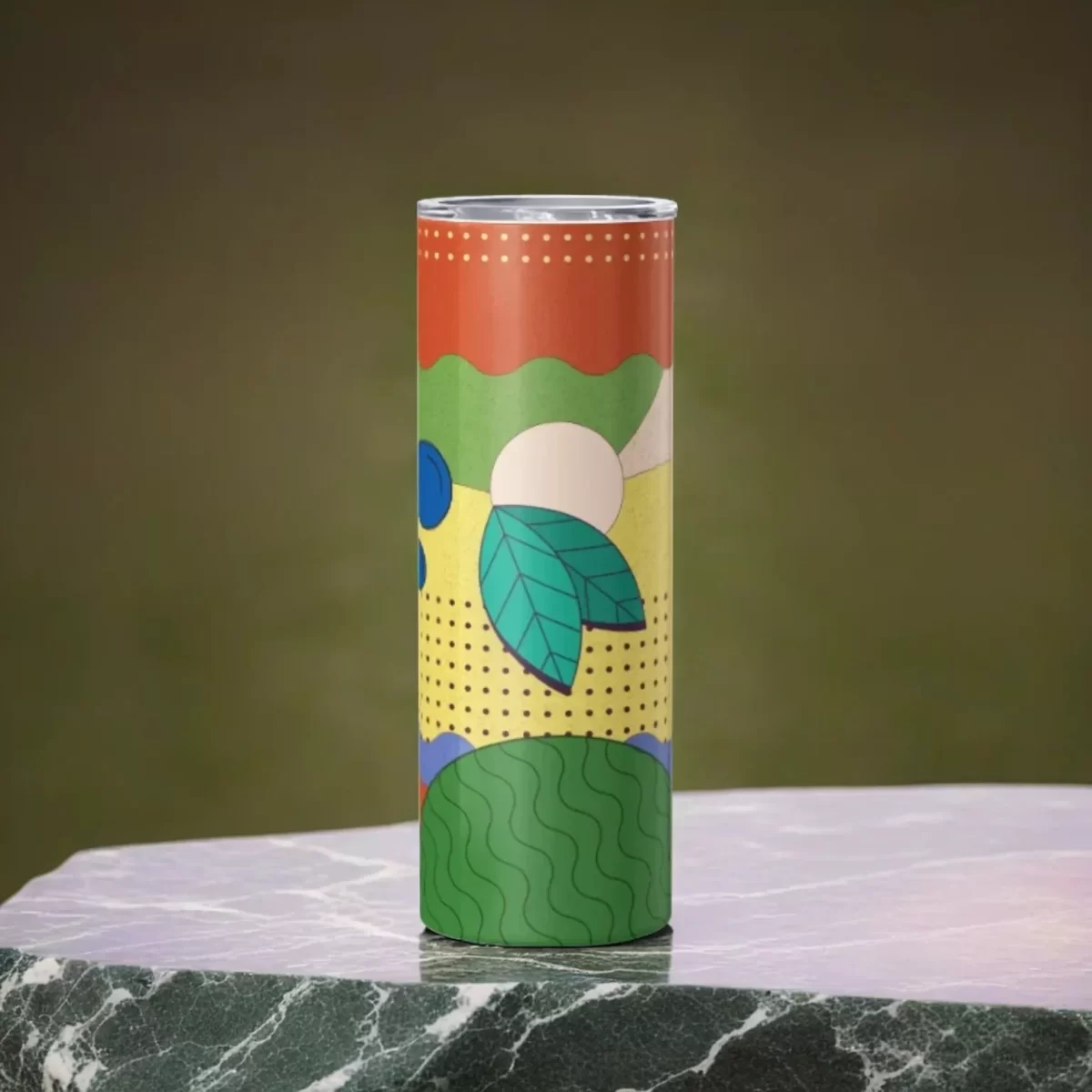 Bright Color Vibes - A | 20oz Skinny Tumbler - Image 4