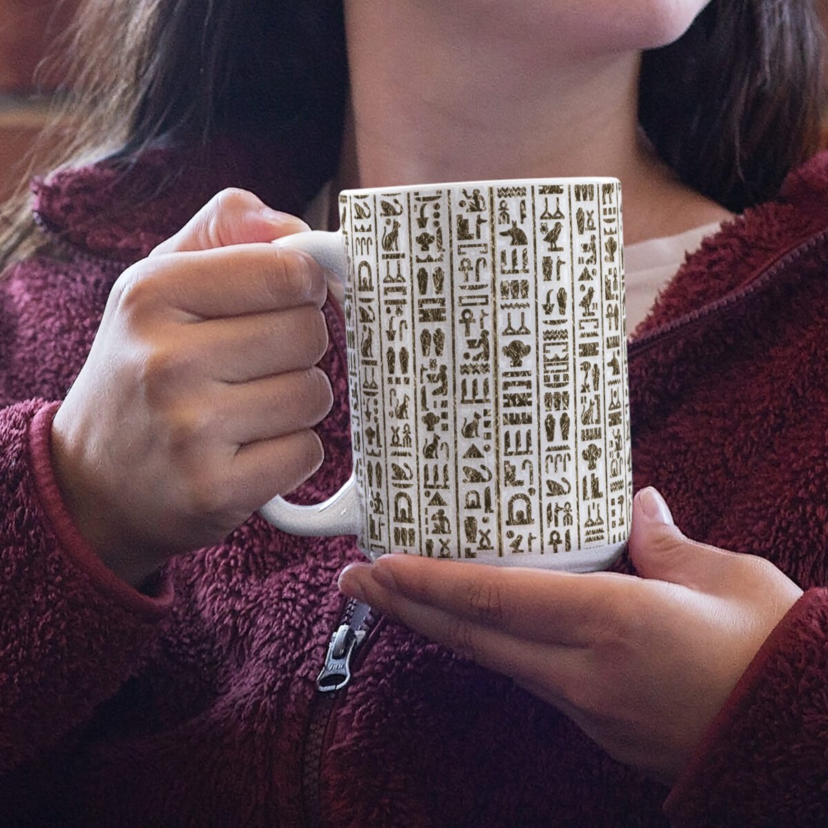 Egyptian Hieroglyphs | 15oz Ceramic Mug - Image 2