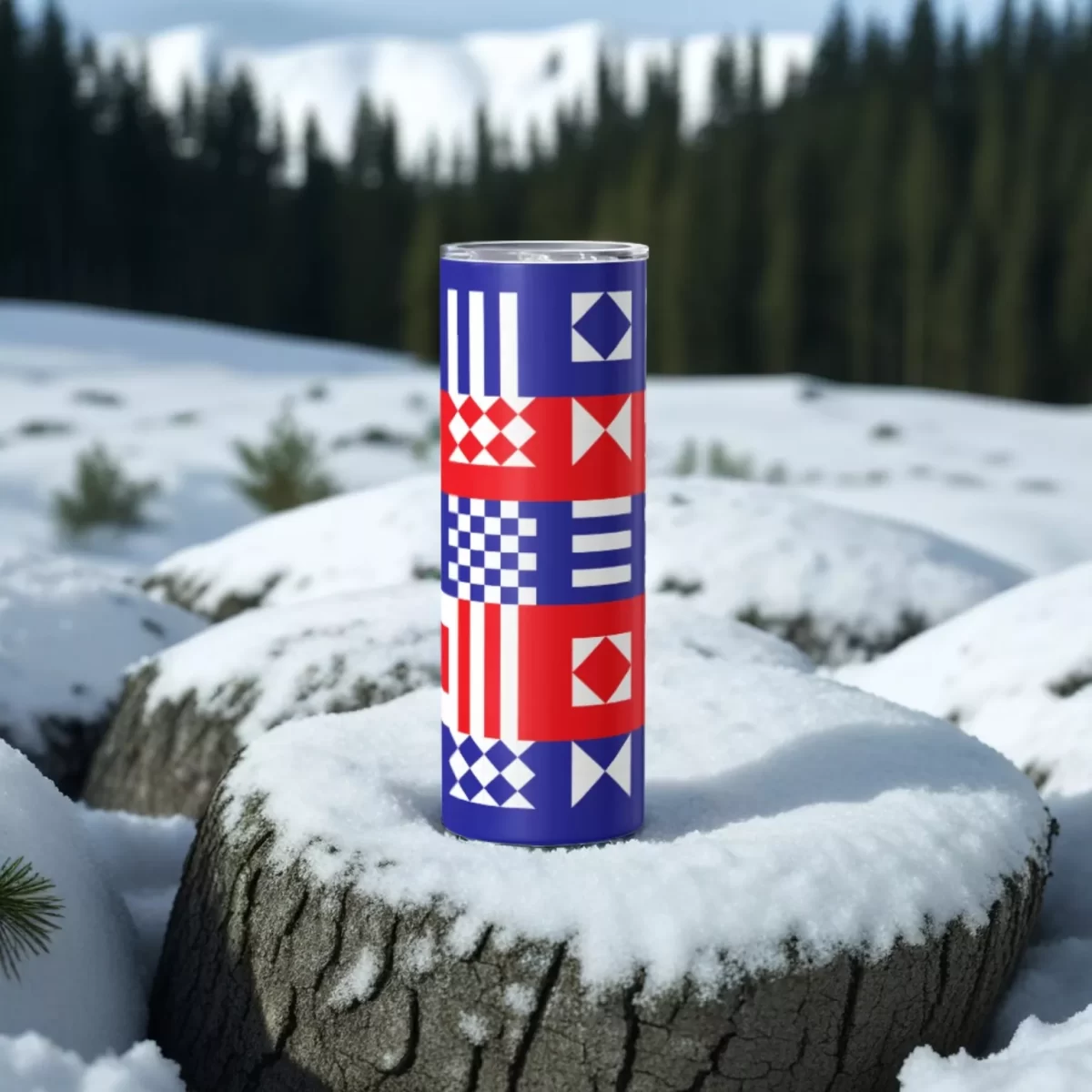 Geometric Shapes Pattern | 20oz Skinny Tumbler - Image 4