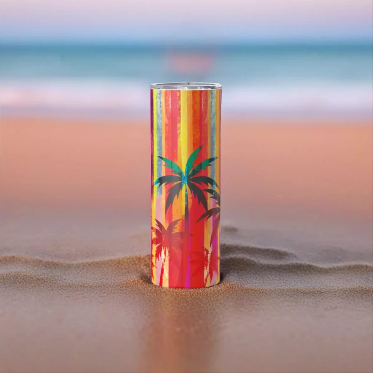 Palm Trees Vibe | 20oz Skinny Tumbler - Image 4