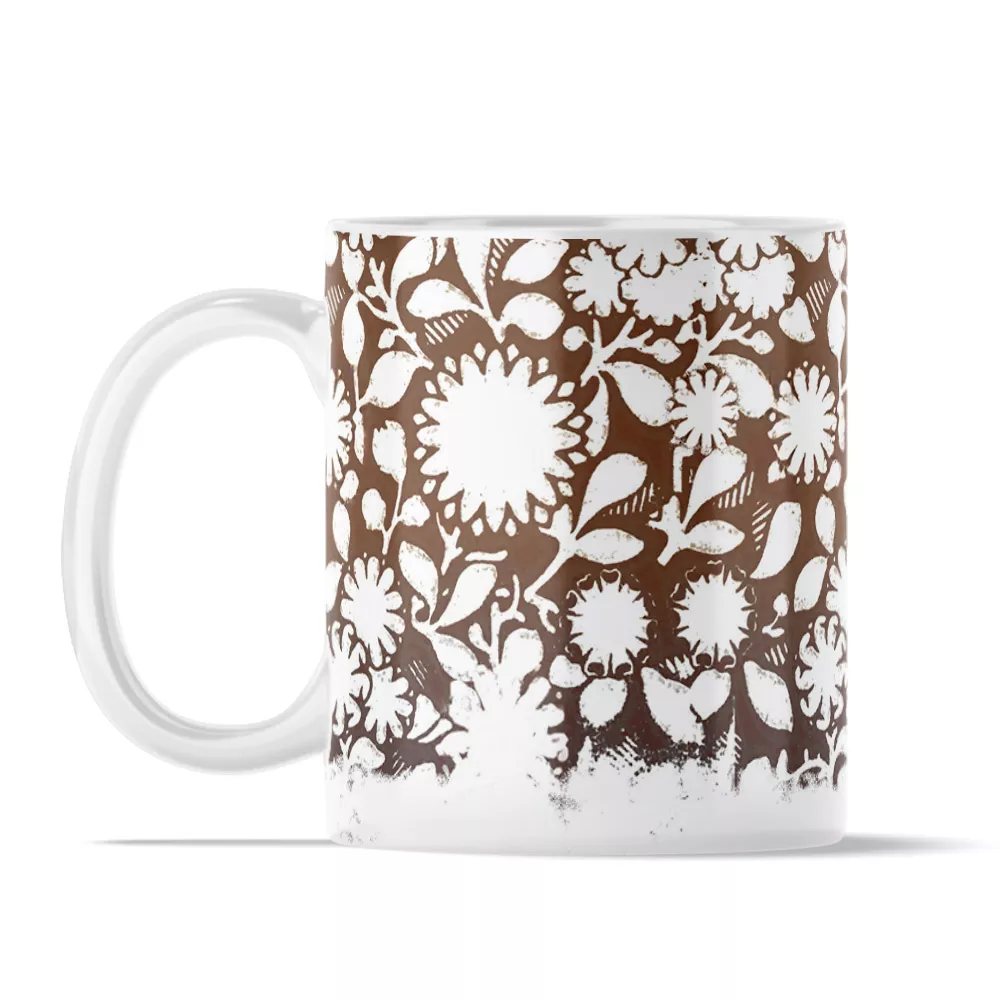 Floral #5-A-11oz-Ceramic-Mug-No4mat Floral #5 | 11oz Ceramic Mug - Image 1