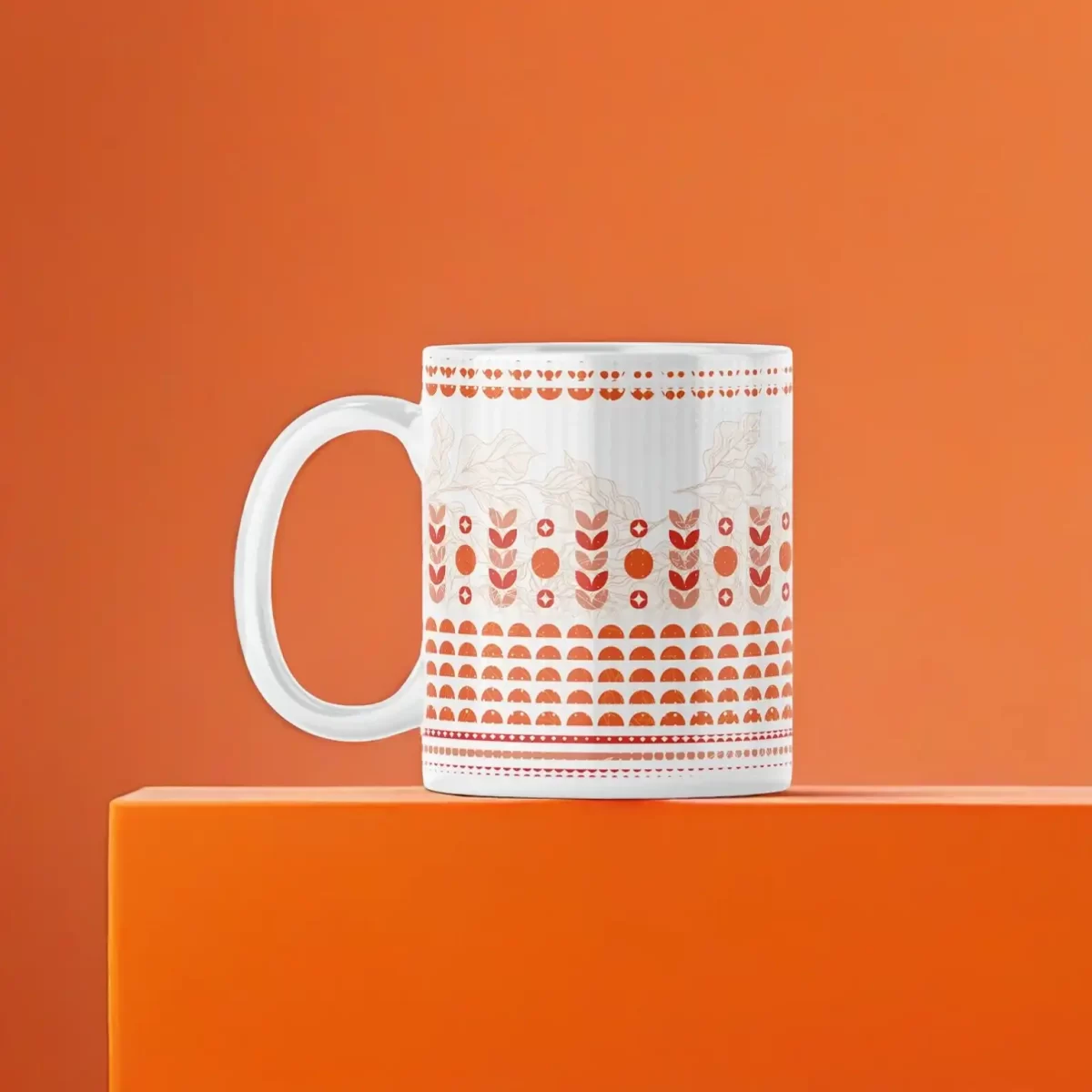 Shapes & Leaves | 11oz Ceramic Mug - Image 4