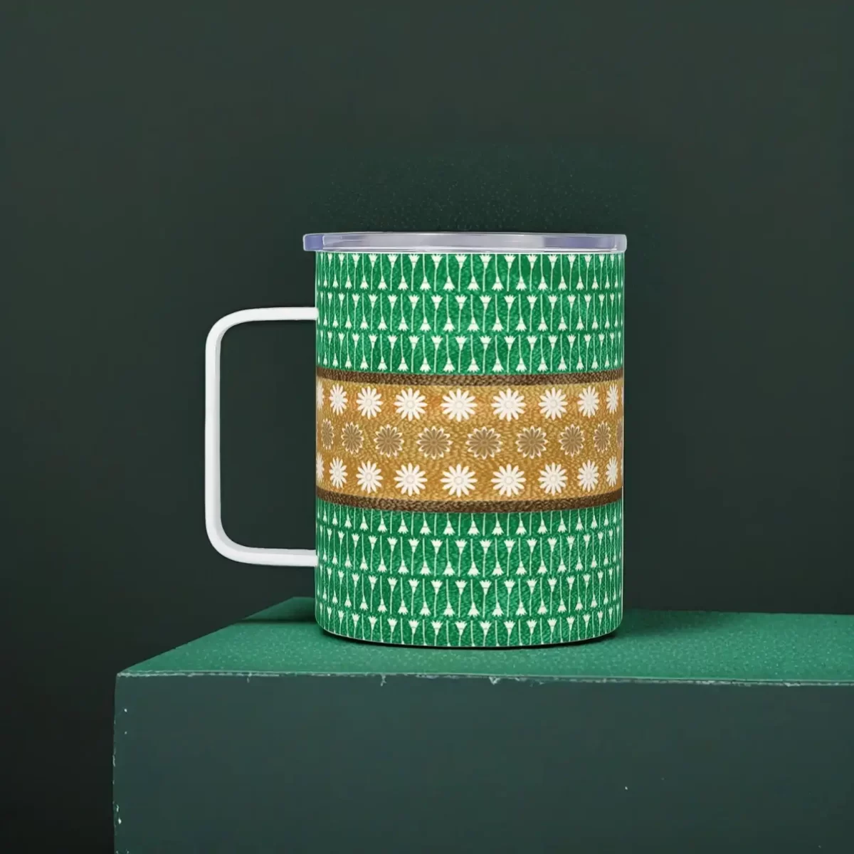 Duo Colors Pattern | Insulated Travel Mug - Image 4