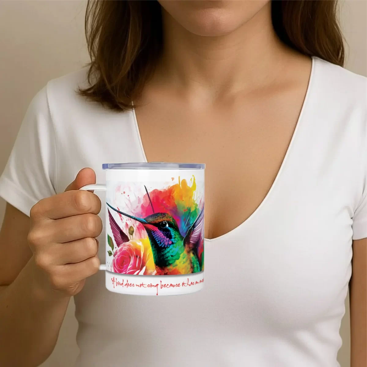 Hummingbirds Series | Insulated Travel Mug - Image 3