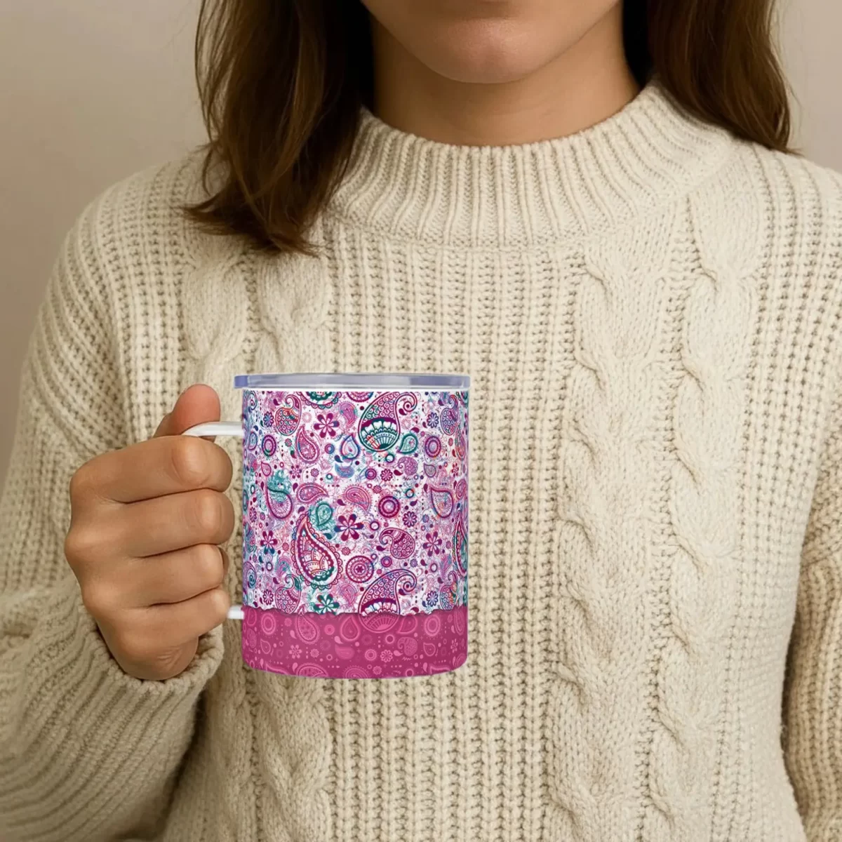 Paisley Land Series | Insulated Travel Mug - Image 2