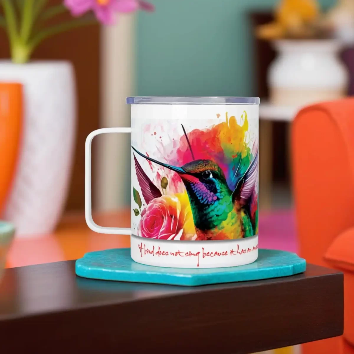 Hummingbirds Series | Insulated Travel Mug - Image 4