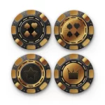 Casino Gold Poker Chips v.1 | Round Tile Coasters