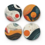 Celestial Wonder | Round Tile Coasters