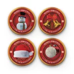 Christmas Pack V (Family Custom) | Round Tile Coasters