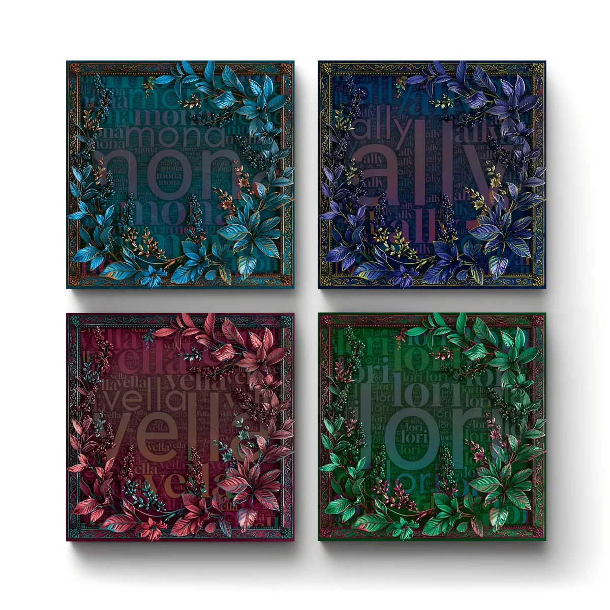 Embossed Floral (Custom) | Square Tile Coasters - Image 1