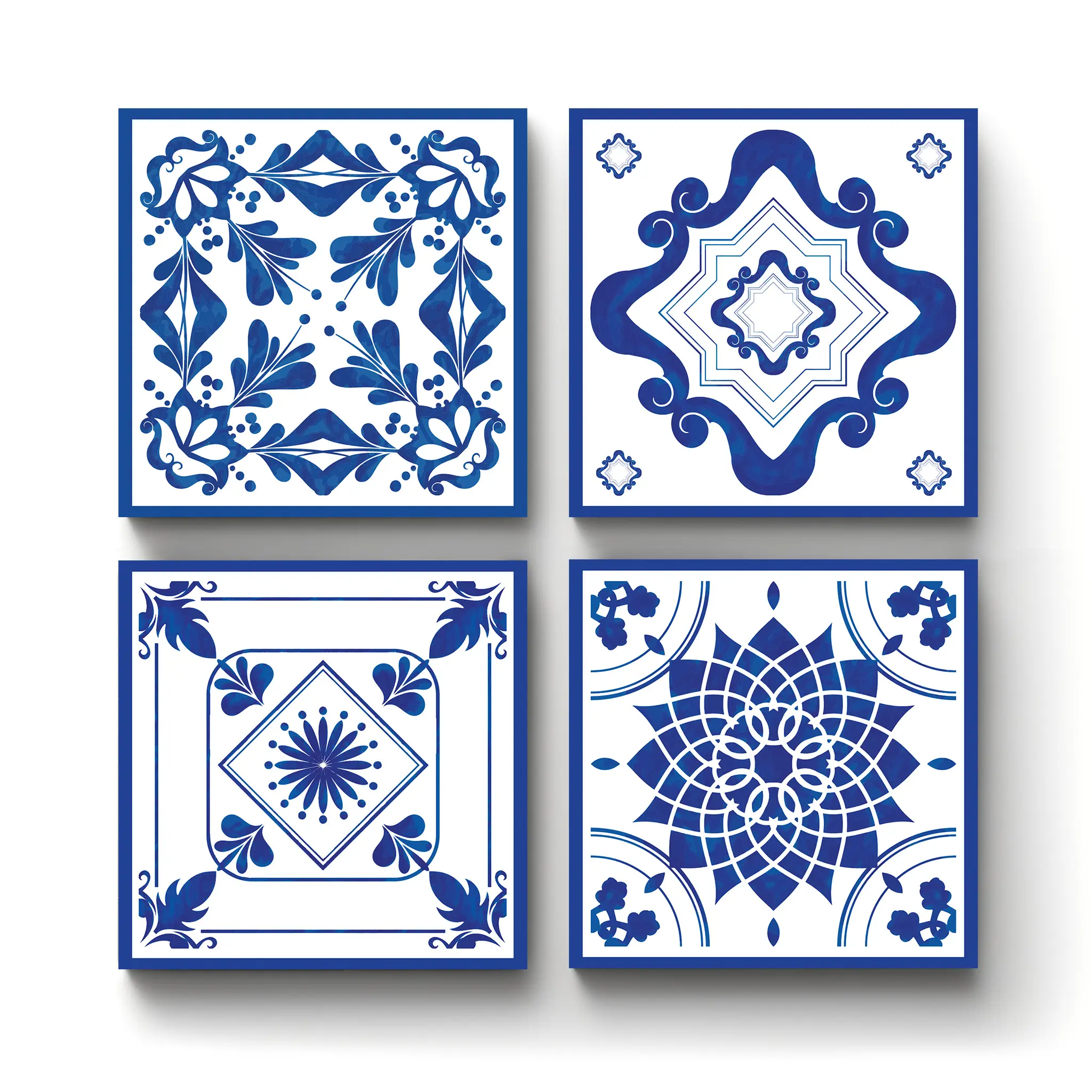 French Blue Design-A-CRMC-Coaster-SQ-No4mat-28-1mai French Blue Design | Square Tile Coasters - Image 1