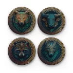 Futuristic Animals v.1 | Round Tile Coasters