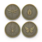 Gold Bugs | Round Tile Coasters