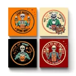 Halloween Beer Sayings | Square Tile Coasters