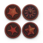 Leather Sea Creatures | Round Tile Coasters