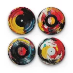 Painted Vinyls | Round Tile Coasters