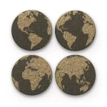 The Globe | Round Tile Coasters