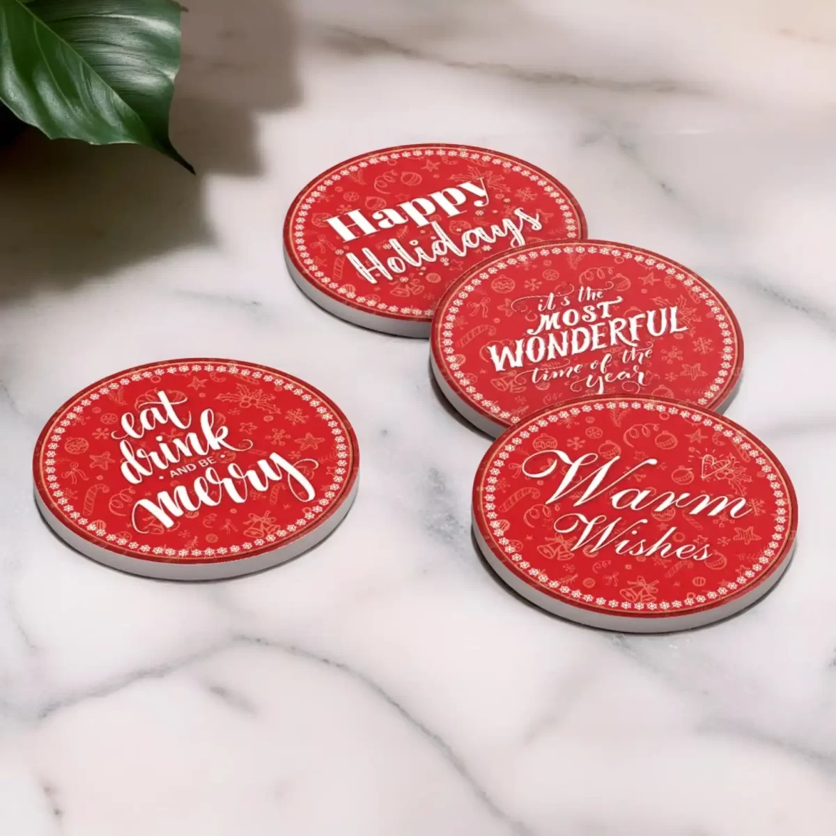Christmas Pack III (Wishes) | Round Tile Coasters - Image 4