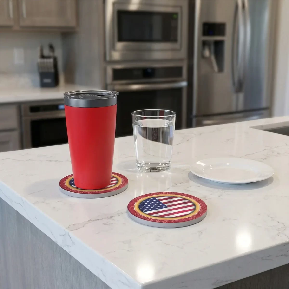 Countries Flag v.1 | Round Tile Coasters - Image 2