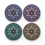 Crystalline Mandala | Round Tile Coasters