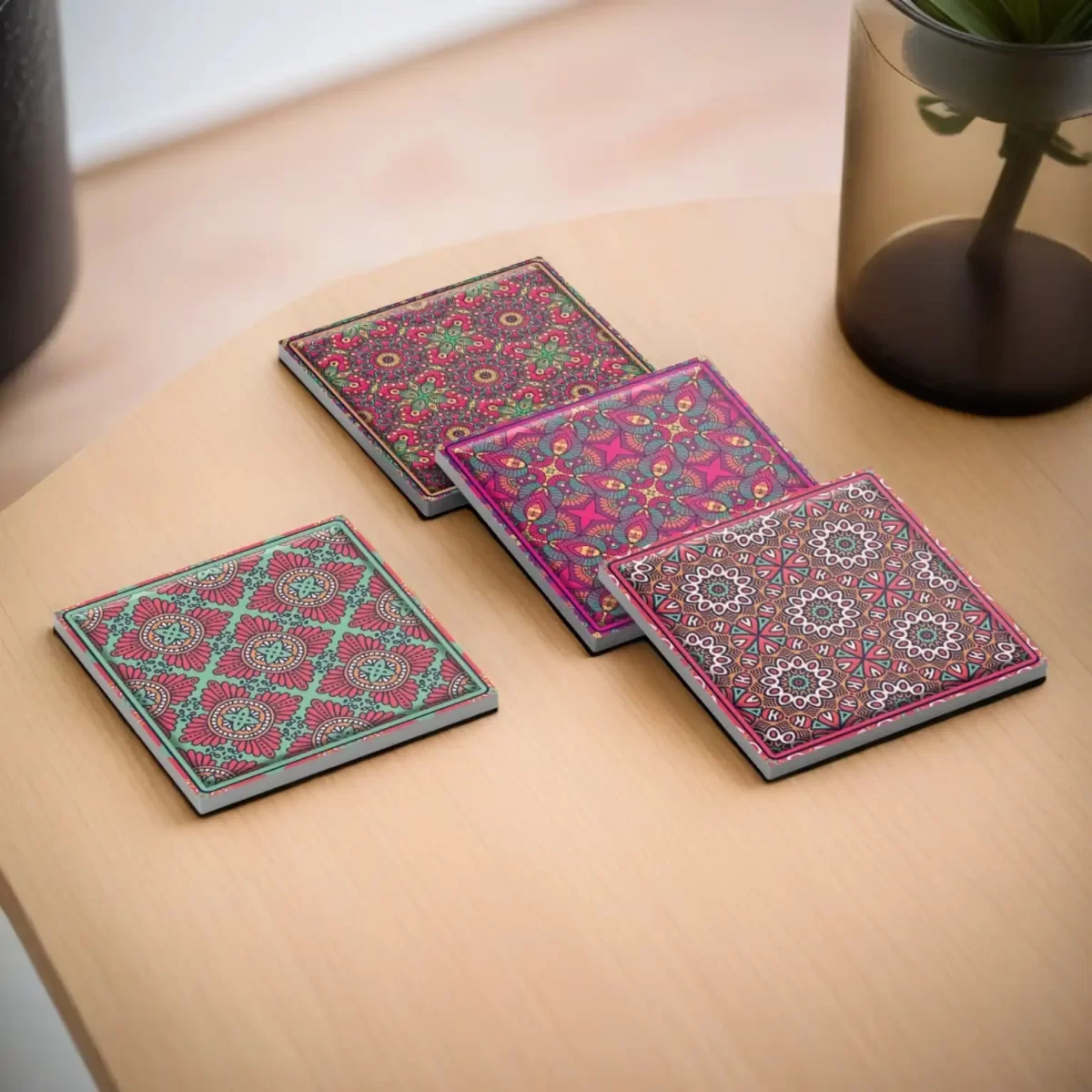 Ethnic Patterns | Square Tile Coasters - Image 4