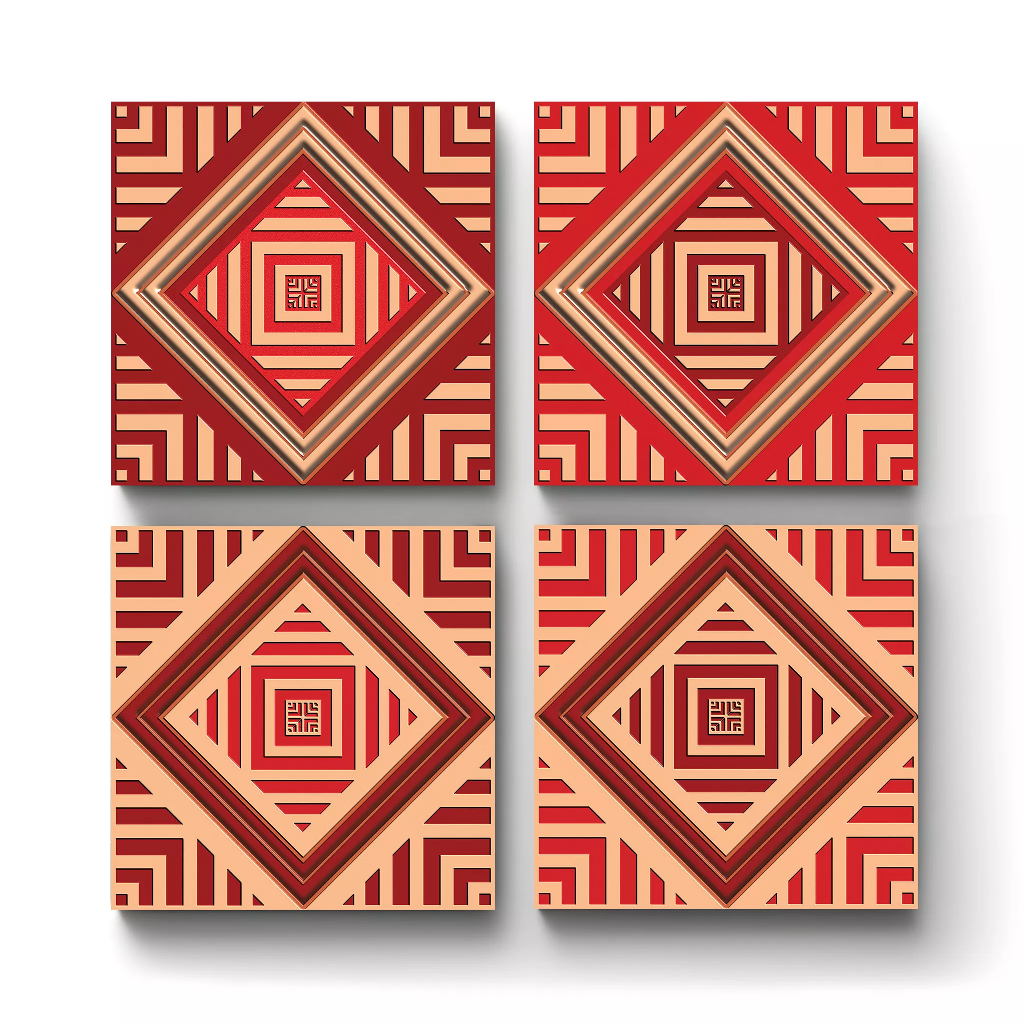Geometric Creativity v1 - A-Square-Ceramic-Tile-Coasters-No4mat Geometric Creativity v.1 | Square Tile Coasters - Image 1