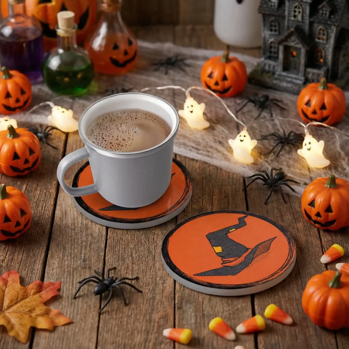 Halloween Round Designs v.2 | Round Tile Coasters - Image 4