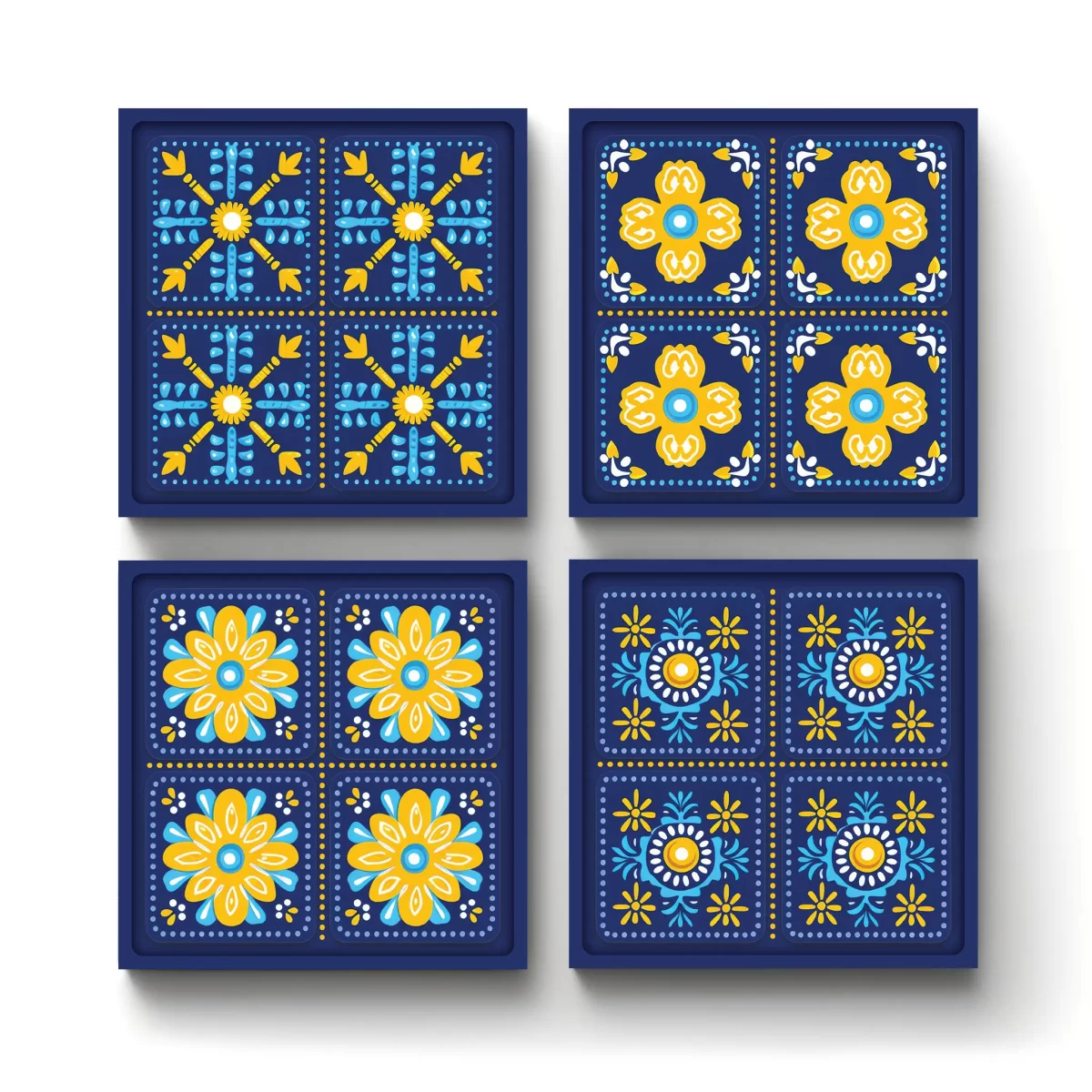 Harmonic Squares-A-1074-CRMC-Coaster-SQ-No4mat-1mai Harmonic Squares | Square Tile Coasters - Image 1