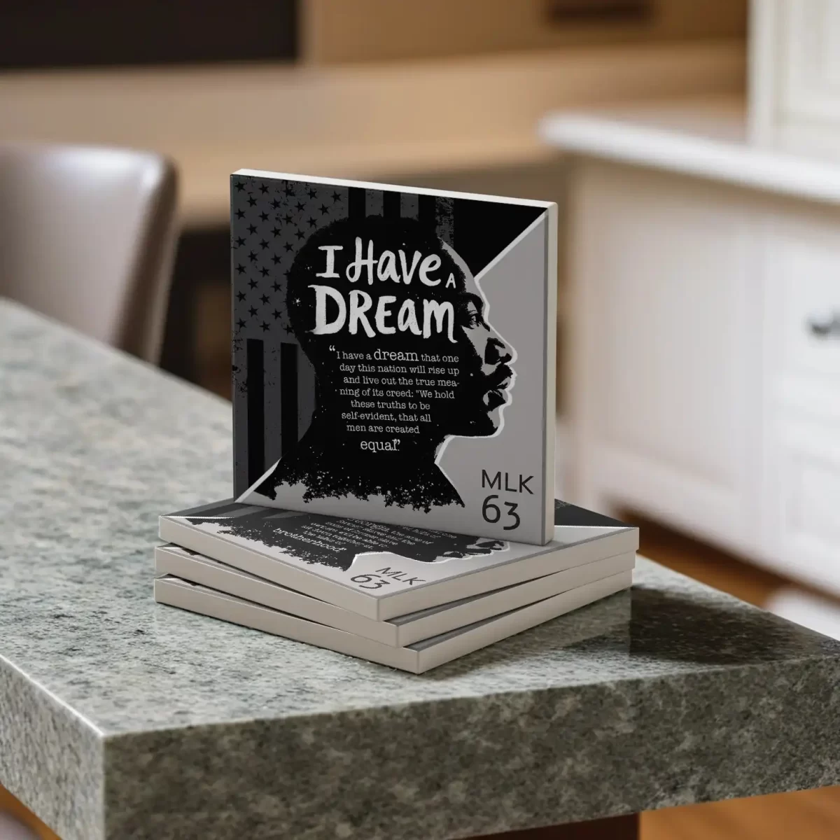 MLK - I Have A Dream | Square Tile Coasters - Image 2